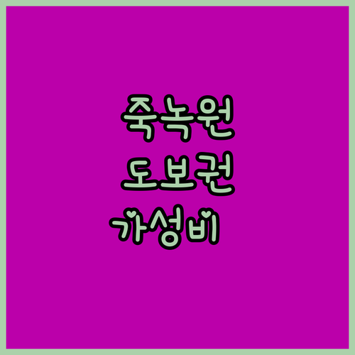 담빛수변공원 근처 죽녹원 도보 이동 가능한 가성비 숙소와 여행 정보