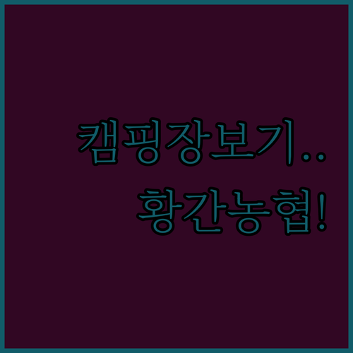 캠핑 요리 재료 저렴하게 사는 황간농협하나로마트 이용 후기와 첼레 호텔 추천